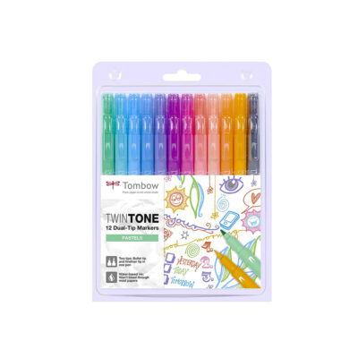 Set De 12 Rotuladores Tombow Twintone Pastel