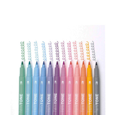Set De 12 Rotuladores Tombow Twintone Pastel - Imagen 2