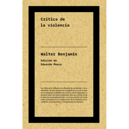 crítica de violencia Walter Benjamin