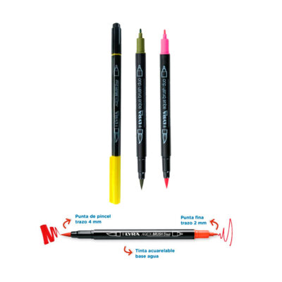 ROTULADORES ACUARELABLES DOBLE PUNTA - Imagen 2