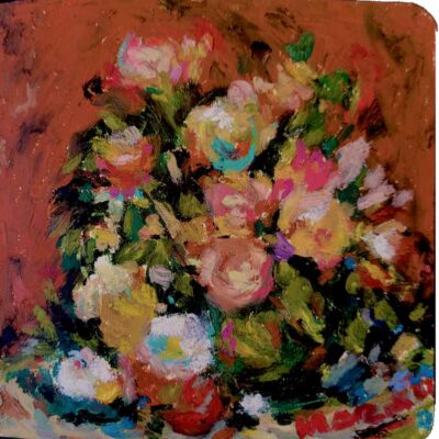 Pastel al óleo Sennelier flores