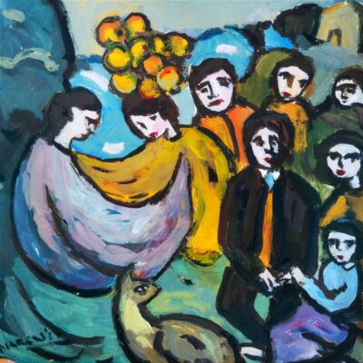 GOUACHE SOBRE PAPEL NARANJAS REF.: 0000000180924/05