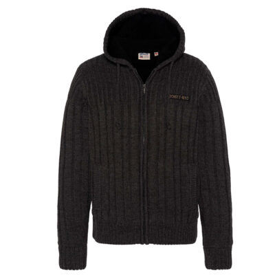 Sudadera 15% lana con capucha y forro de sherpa